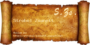 Strobel Zsanett névjegykártya